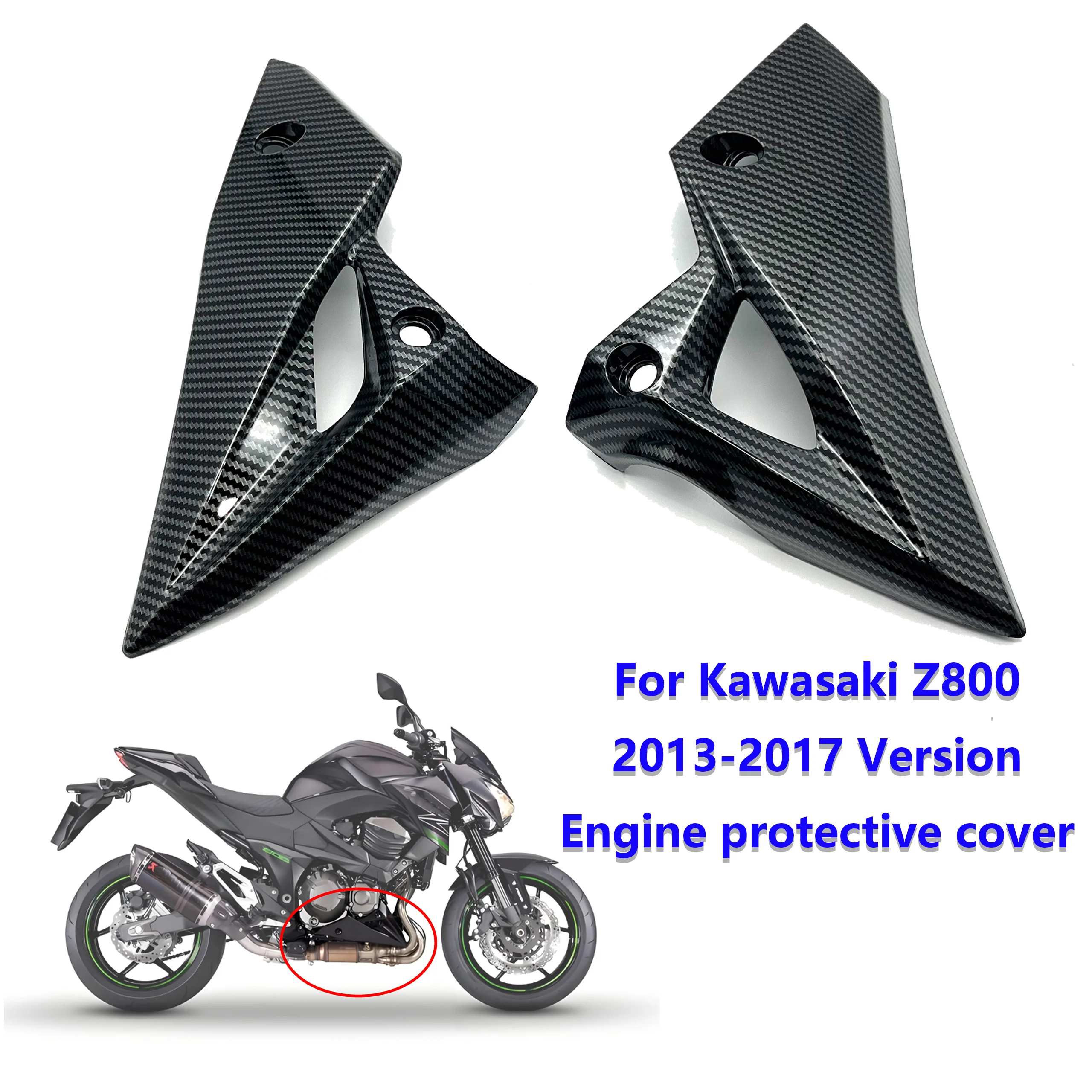 

For Kawasaki Z800 2013-2017 Engine Guard Lower Belly Side Fairing Cover Panel Kit Motorcycle Parts Accessories