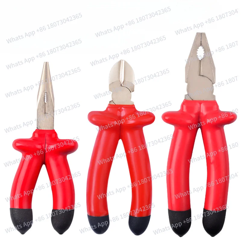 

Insulated 380V High Voltage Resistant Electrician Tool Set with Vise, Needle Nose , Diagonal , Wire Cutting Pliers