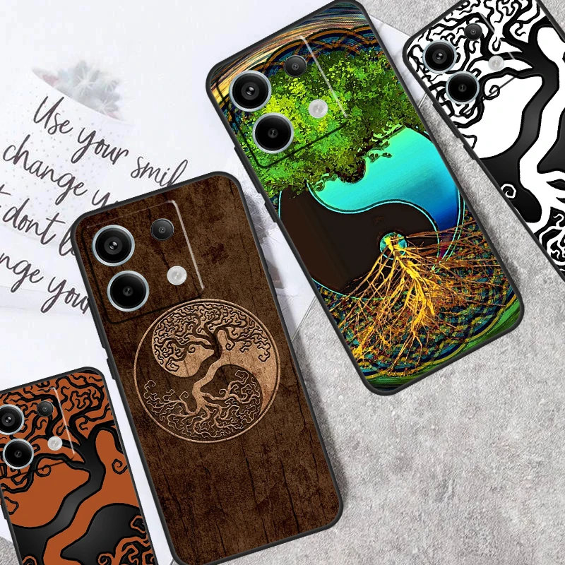 Tree of Life Yin Yang Case For Redmi Note 13 Pro 9 10 11 12 Pro Plus 9S 10S 11S 12S Cover For Redmi 12C 10C 13C