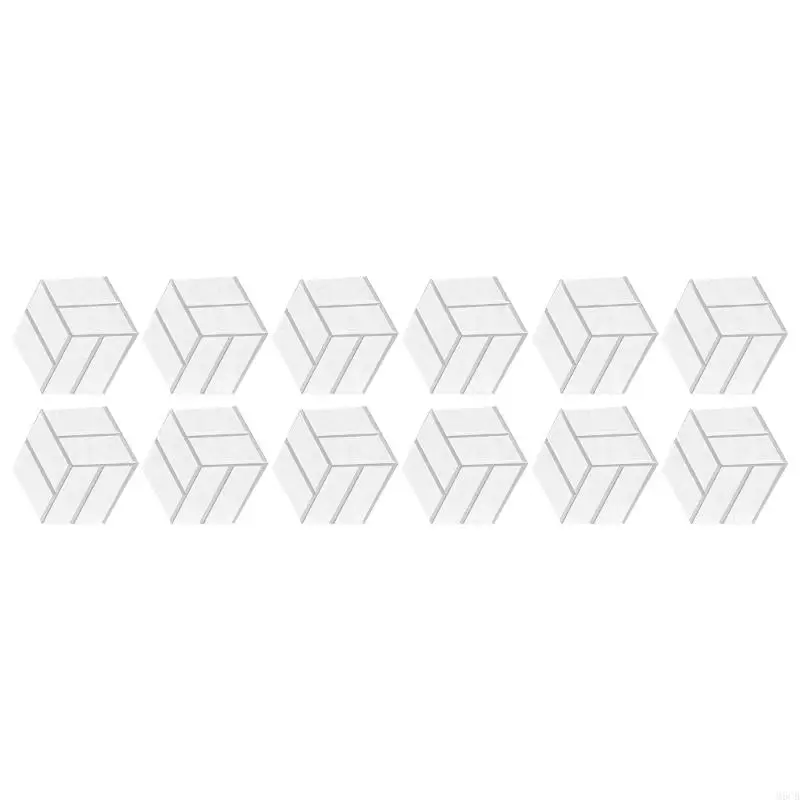 M6CB -Packung 12 hexagonaler Schaumstoffplatten Schalldichte Wandplatten Akustikfliesen Polyester Textur perfekt für Studios