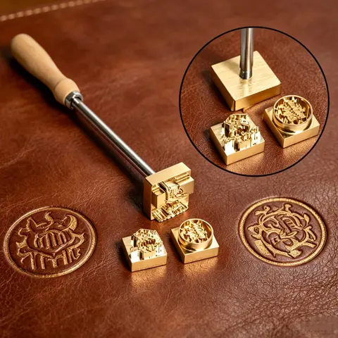 Stamp Stamps Hot Custom Brass Branding Iron Personalized Logo Stamp For Leather Wood Burning Heating Brass Stamps Hot Stamping Cattle Brand Craft