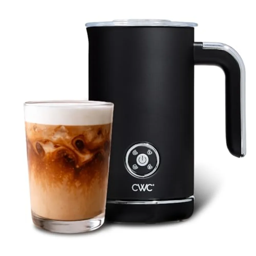 

Электрический вспениватель молока 4-в-1 - приготовление горячей и холодной пены за 2 минуты для кофе, латте, капучино и молочных напитков