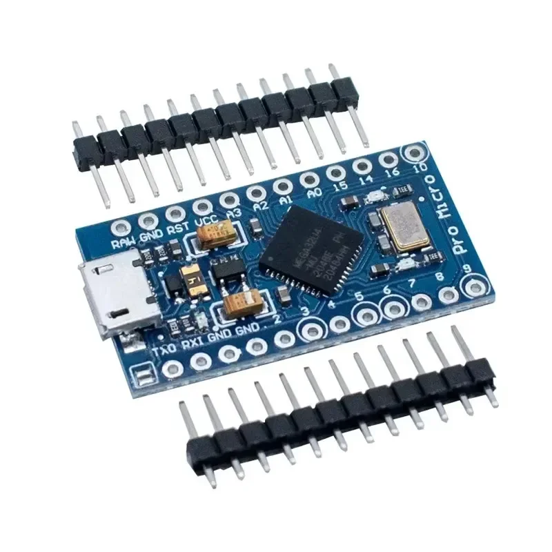 New Pro Micro For arduino ATmega32U4 5V/16MHz Module with 2 Row Pin Header for Leonardo in Stock . Best Quality