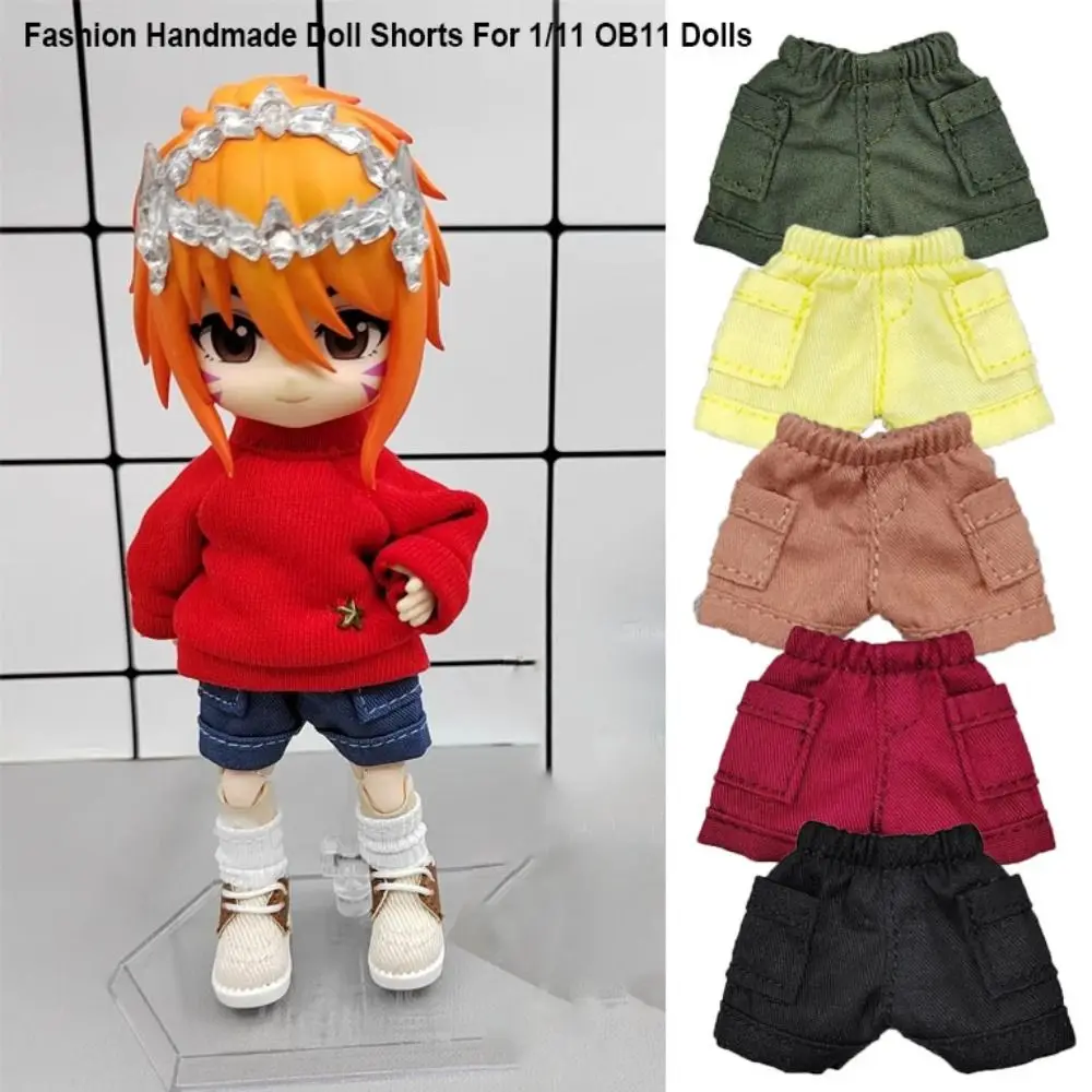 

Fashion Doll Shorts Clothes 10 Colors Handmade Jeans Shorts Outfits Kids Toys for 1/11 OB11 Doll/For 1/12 BJD Dolls