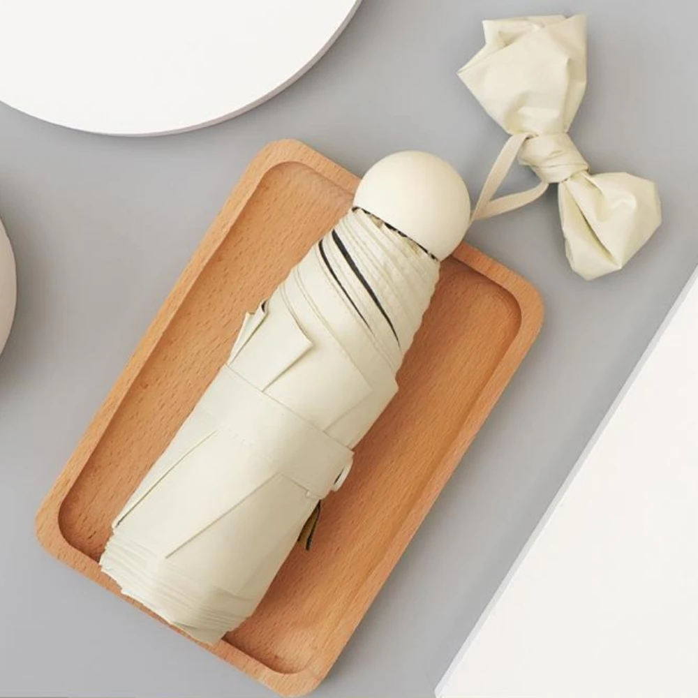 مظلة كبسولة محمولة مقاومة للأشعة فوق البنفسجية ومقاومة للماء على نطاق صغير للمطر المنزلي خفيفة الوزن واقية من الشمس مظلة عالية الكثافة #5