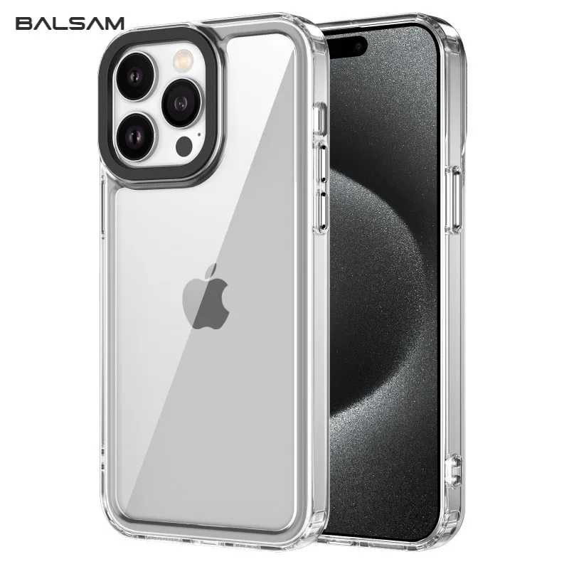 Luxury Cool HD Clear Hard Acrylic Case For iPhone 15 14 13 12 11 Pro X XS Max 7 8 Plus XR SE3 Soft Bumper Shockproof Armor Cover