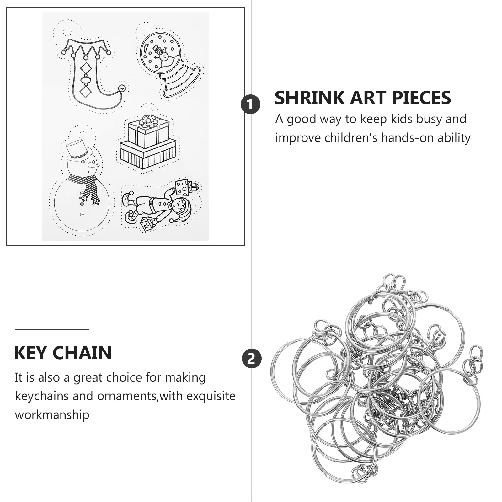 

1Set Heat Shrink Sheets DIY Craft Material Safe Premium Quality for Christmas Handmade Keychains Ornaments Creative Art Supplies