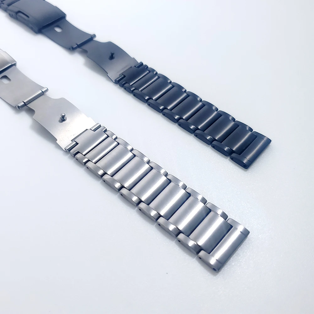 Titanium Metal 22mm Strap For Suunto Vertical Watch Band Folding buckle Watchband Bracelet Accessories, Black/Silver/Dark gray