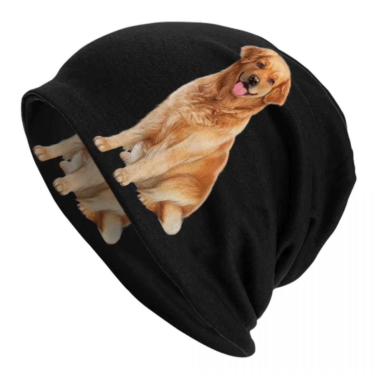 

Custom Golden Retriever Dog Skullies Beanies Caps Unisex Winter Knitted Hat Women Men Hip Hop Adult Bonnet Hats Outdoor Ski Cap