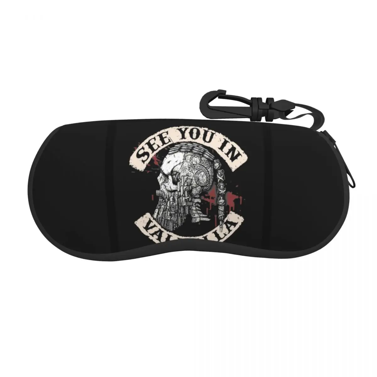 See You In Valhalla Shell Eyeglasses Case Men Women Fashion Viking Odin Ragnar Skull Warrior Glasses Case Sunglasses Box Pouch