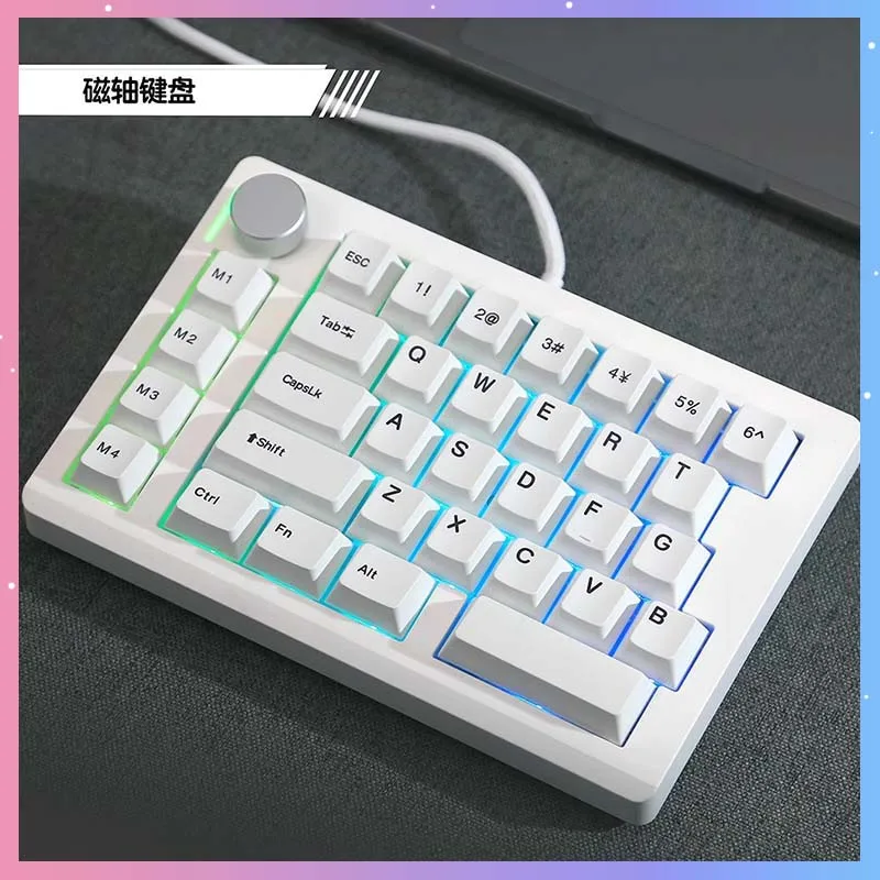 

Механическая клавиатура HE33, 33 клавиши, магнитный переключатель, скорость 8000 Гц, быстрый триггер, киберспорт, геймер, игровая одноручная клавиатура с RGB-подсветкой