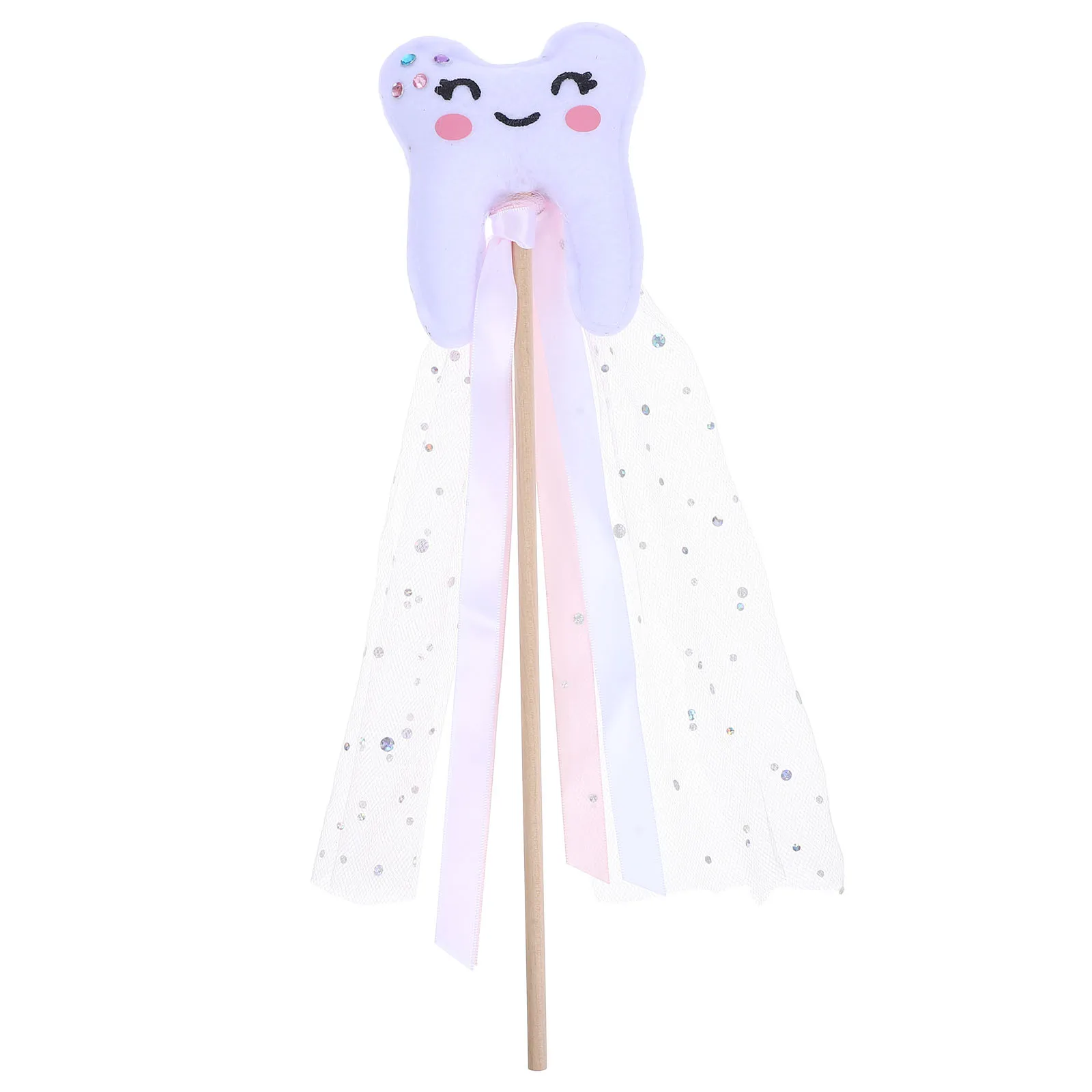 

1pcs Lovely Fairy Wand Teeth-Shaped Angel Wand Kids Party Decoration Stage Performance Prop Birthday Costume Accessory Role Play