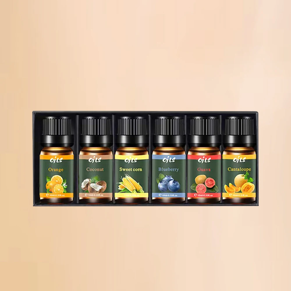 

Diffuser For Home Premium 6 in 1 Essential Oil Kit 6 Unique Fragrances for Diffuser Blends Citrus Berry Tropical Sweet Cor