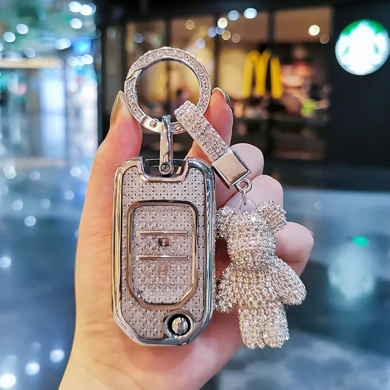 

Suitable for Honda Civic Keycase Accord Avancier Breeze Crider Fit CRV Vezel Envix Elysion car key bag cars accessories cutebear