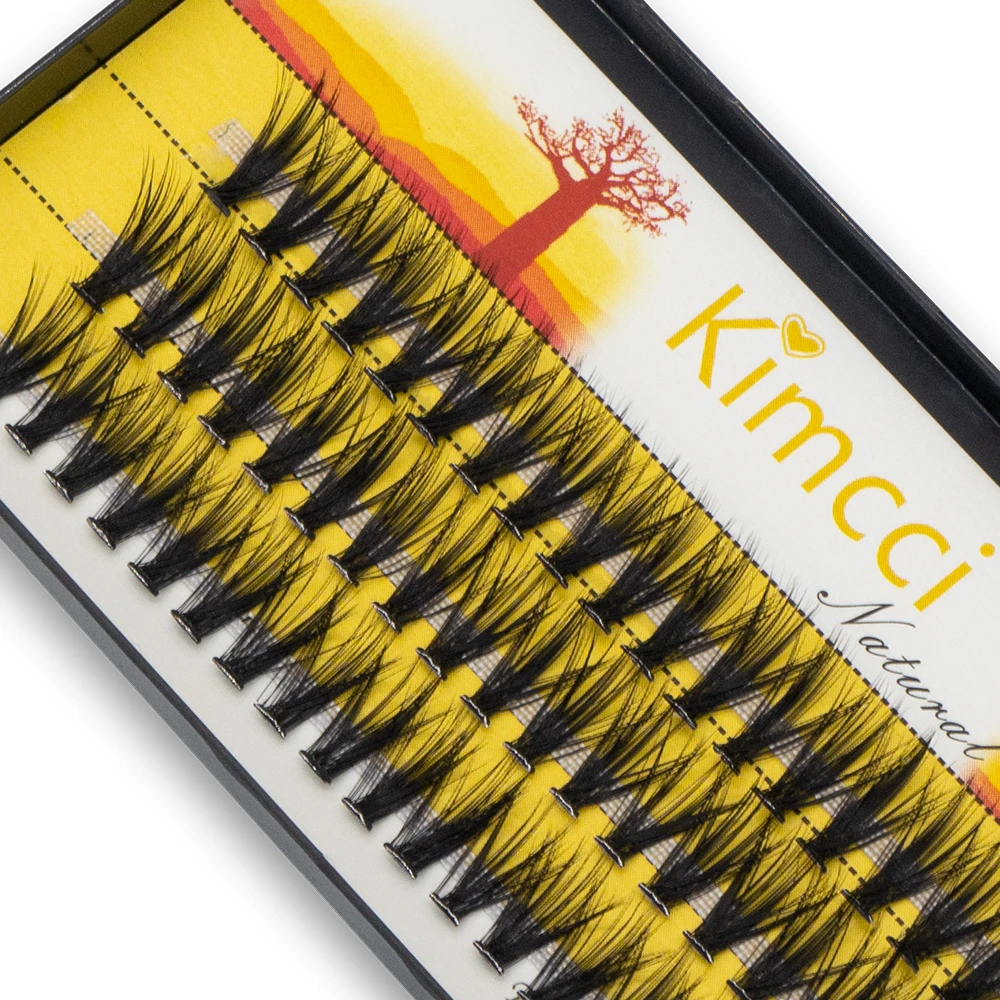 Kimcc 50DMink Wimpern Einzelne Wimpernverlängerung Make-up Pfropfen Cluser Wimpern Natürliche weiche falsche Wimpern Zilien als SEIDE