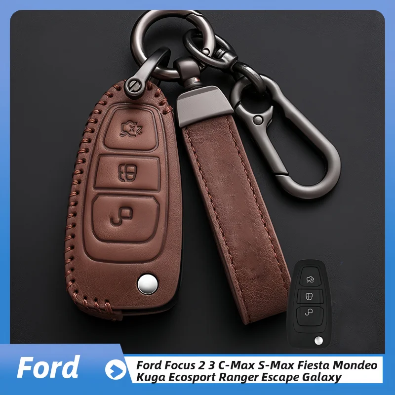 

Модный чехол для ключей от автомобиля для Ford Ranger C-Max S-Max Focus Galaxy Mondeo Transit Tourneo, индивидуальный автомобильный держатель для ключей, брелок