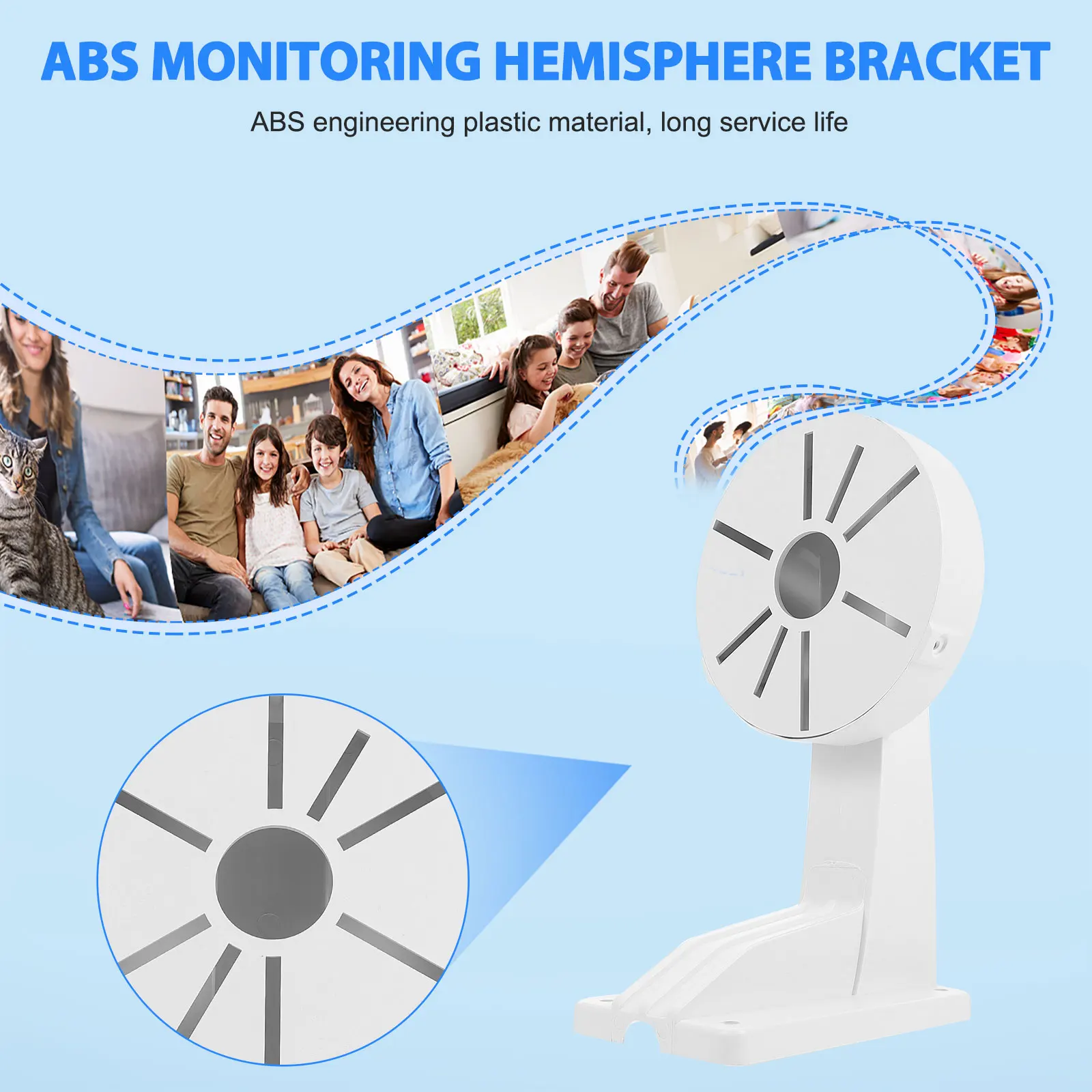 

High Quality ABS Mount Bracket for Indoor Outdoor CCTV Dome Wall Mount Accessories Easy