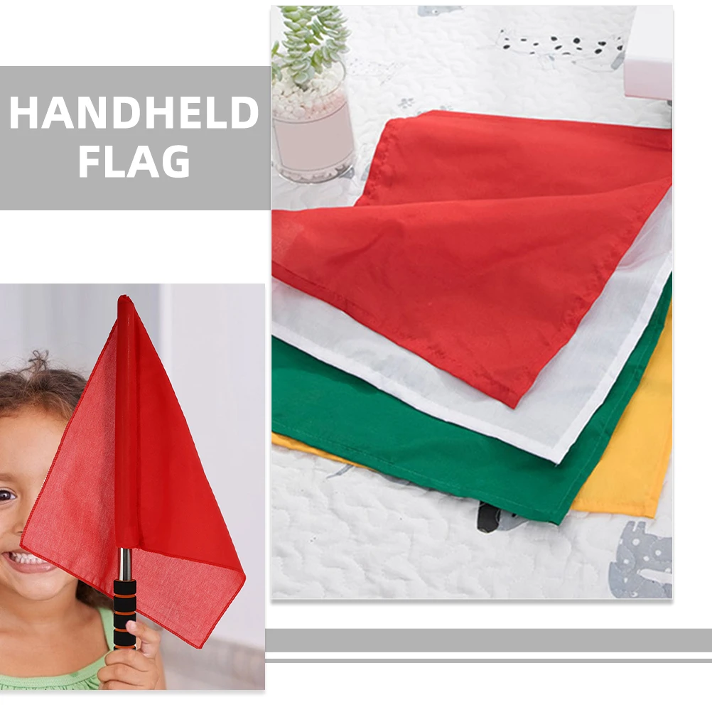 

3pcs Bright Color Flags Premium Material Durable Referee Flag Suitable Traffic Conducting Racing Game Supplies Festivals Sports