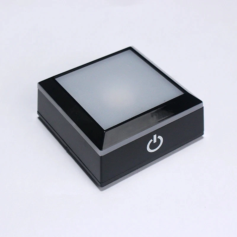 Touch Switch Colorful Lights Square Display Base Square LED Night Lamp Base Home Decoration