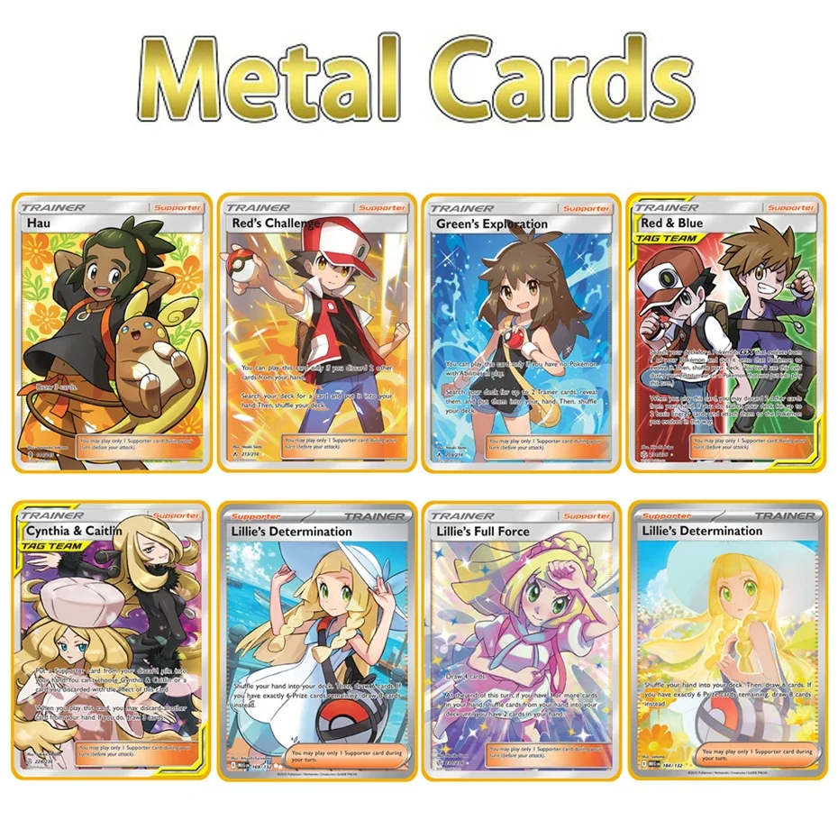 2026 NEW Metal Card 10000 Points Arceus Charizard Super Card Golden English Mewtwo Vmax GX EX Anime Collection Card Gift