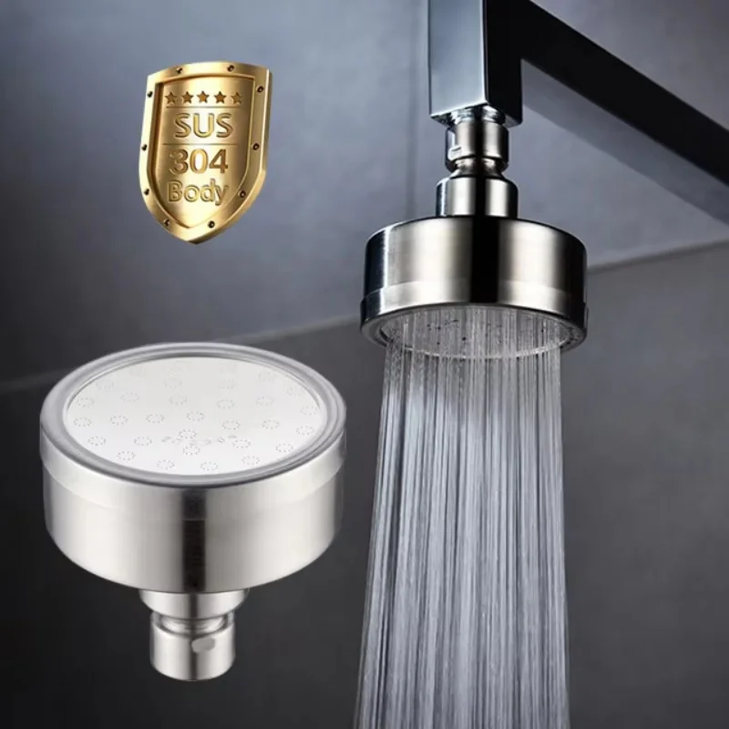 304 Stainless Steel Brushed Pressurized Water-Saving Shower Head, Small Top Spray, Bathroom Shower Head, Detachable and Washable