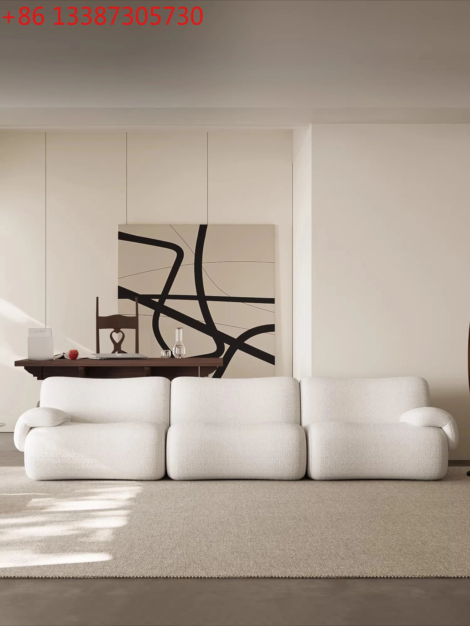 

Italian minimalist sofa medieval living room straight row module combination size apartment