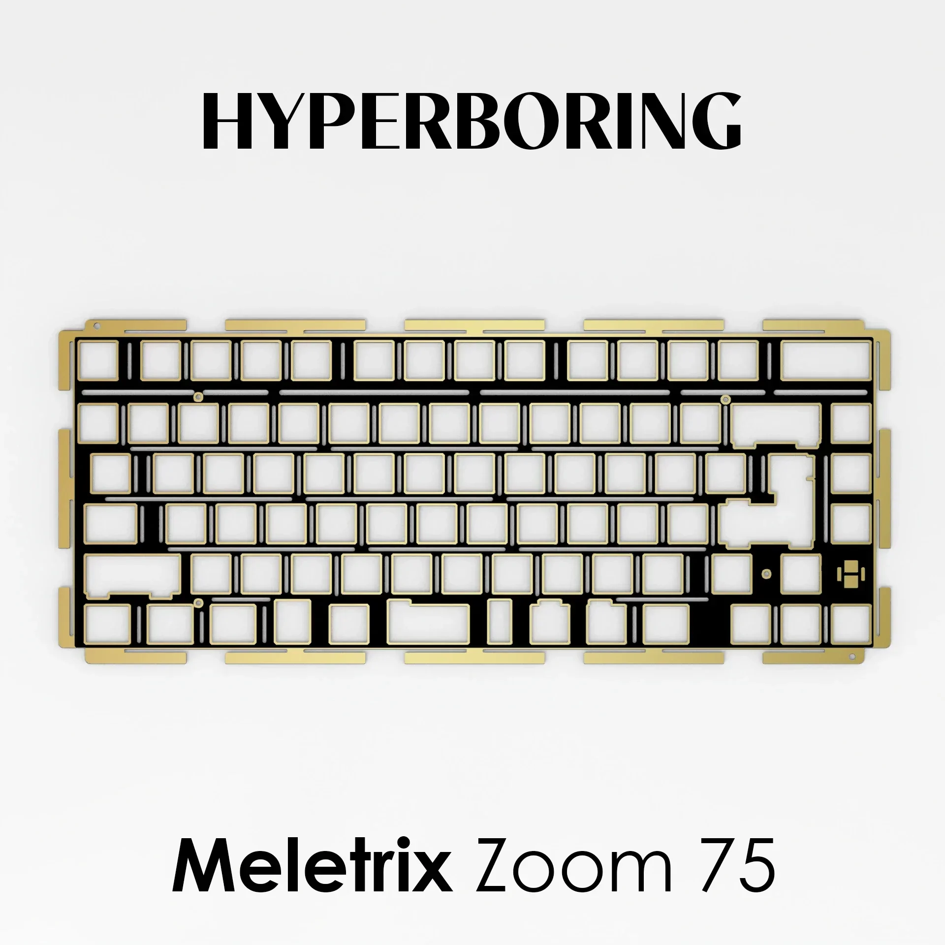 Plaque de clavier mécanique Meletrix Zoom 75, PC POM FR4 aluminium ZOOM75 poids en acier inoxydable