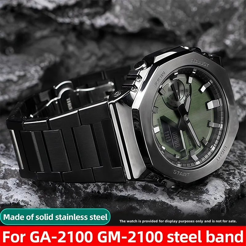 Für Casio G-SHOCK GA-2100 GM2100 GM-110 GA110 DW-5600 Farm Oak 316L Metall-Uhrenarmband. Modifizieren Sie das Edelstahl-Armband
