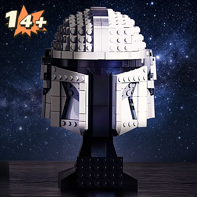 

584PCS Sci-Fi Space Helmet Assembly Building Blocks Model 75328 DIY Bricks Hobby Ornament Collection Festival Christmas Gifts