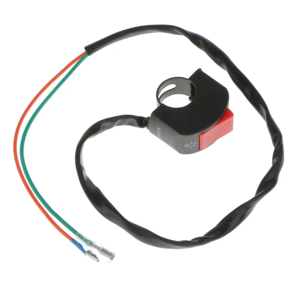 Motorcycle Headlight Switch Waterproof Handlebar Light Control Universal 12V on Off for 7 8 Inch Bars