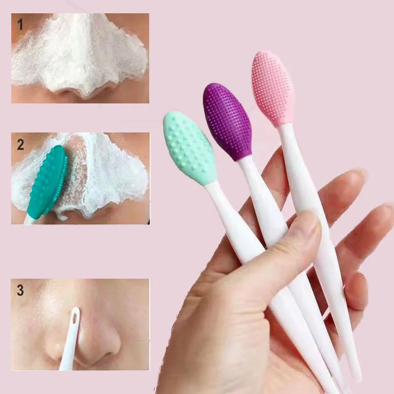 

5pcs-20pcs Hand-Held Double-Sided Facial Cleansing Brush Clean Blackhead Cleansing Stick Deep Cleansing Skin Exfoliating Removin