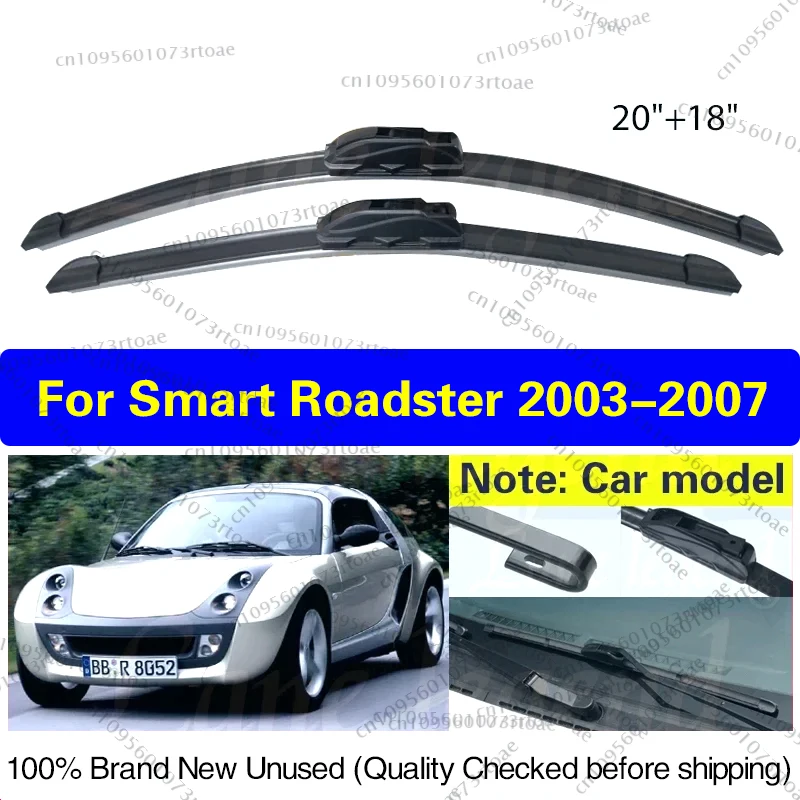 

Car Wiper Blades For Smart Roadster 2003 2004 2005 2006 2007 Windshield Windscreen Front Window Blades 20"+18" Car Accessories