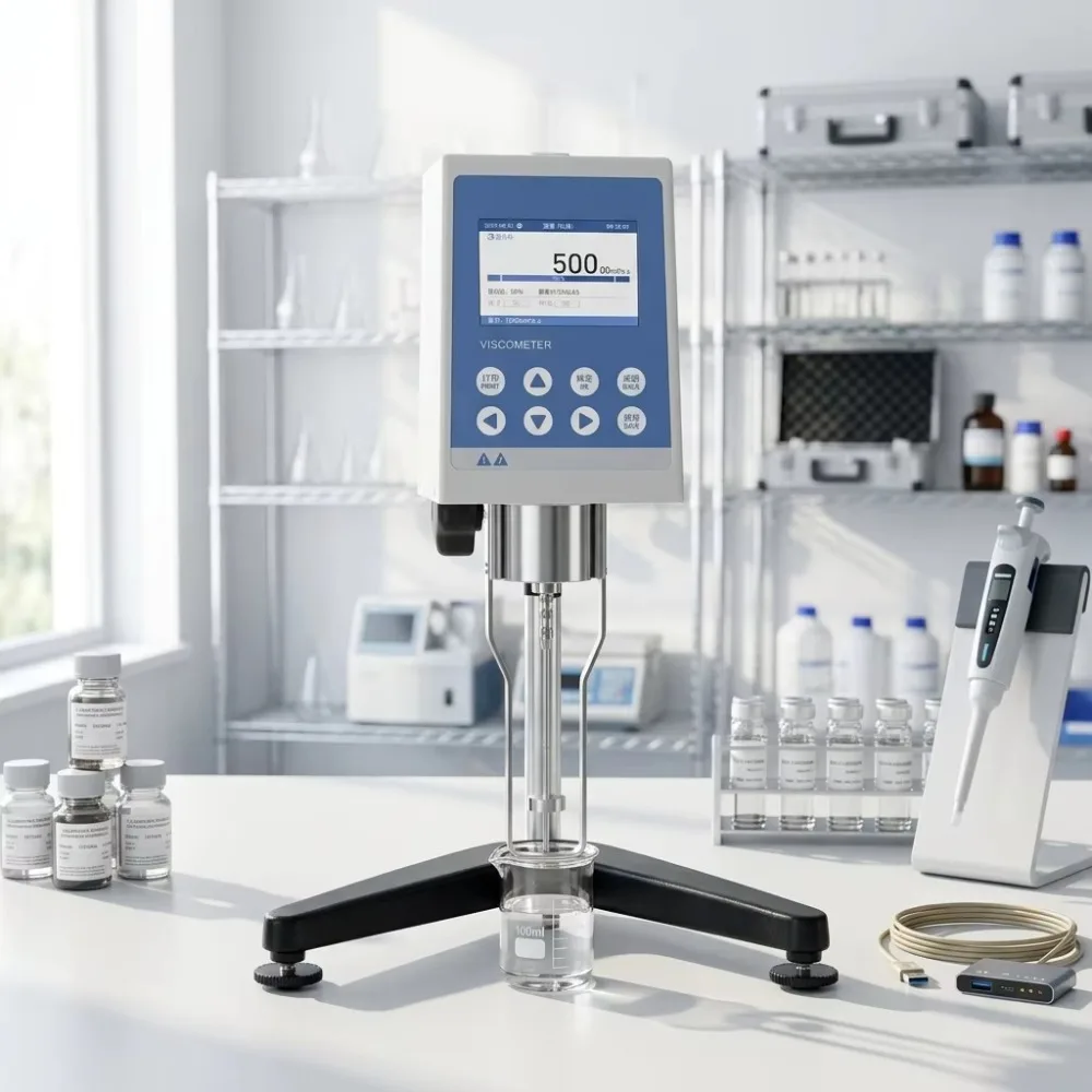 1. Digital Color Screen Rotary Viscometer Testing Instrument For Resin Ink Paint Glue Chemical Sample Viscosity Measurement