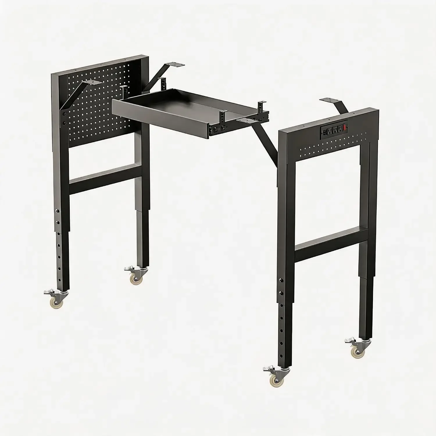 Heavy Duty Workbench Legs, 1500 LBS Load Metal Standing Desk Legs Height Adjustable 27.5