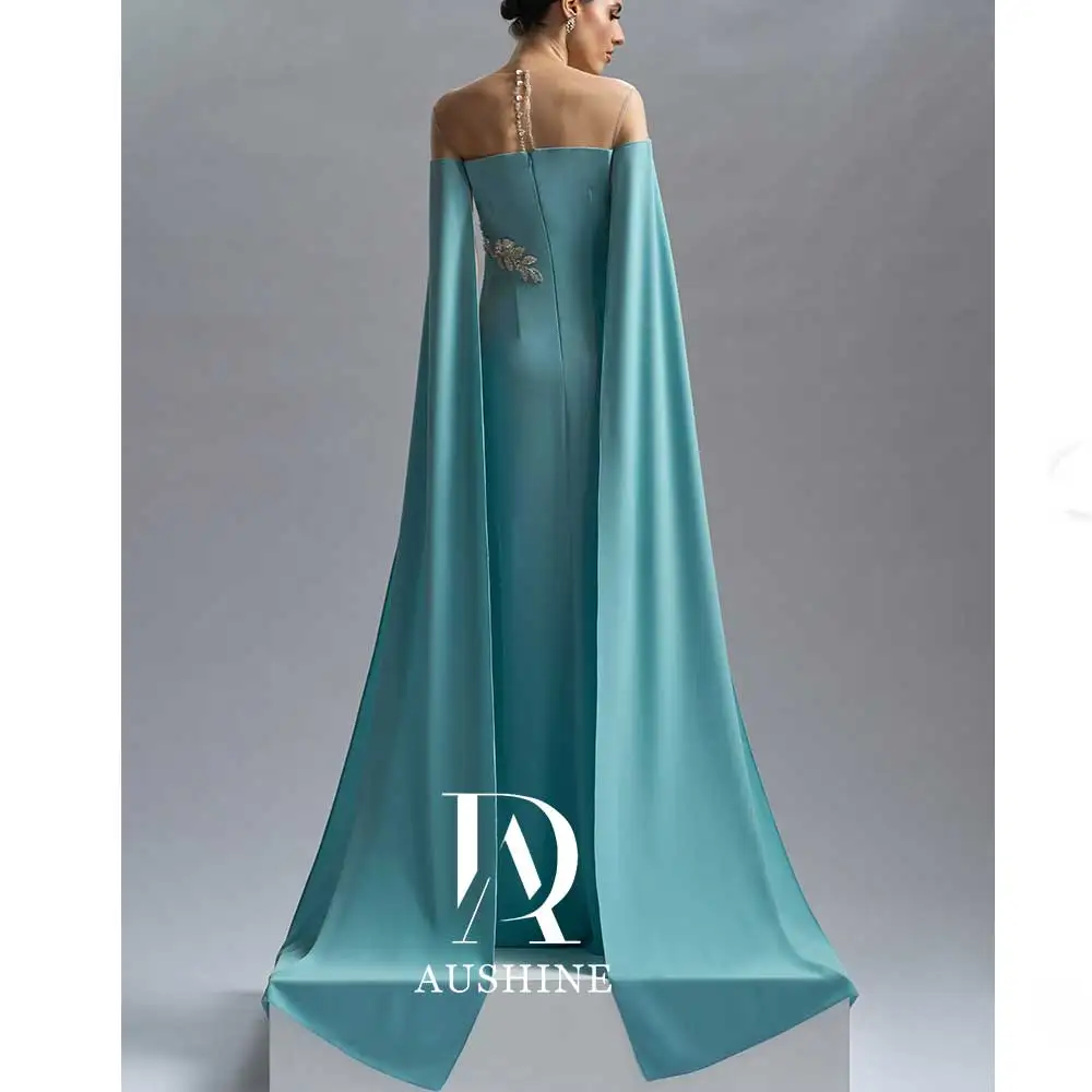 Aushine Dress Luxury Birthday Evening Dress Floor Length Full Sleeves Summer Elegant Wedding Party Gowns For Women Arab 2024Fu