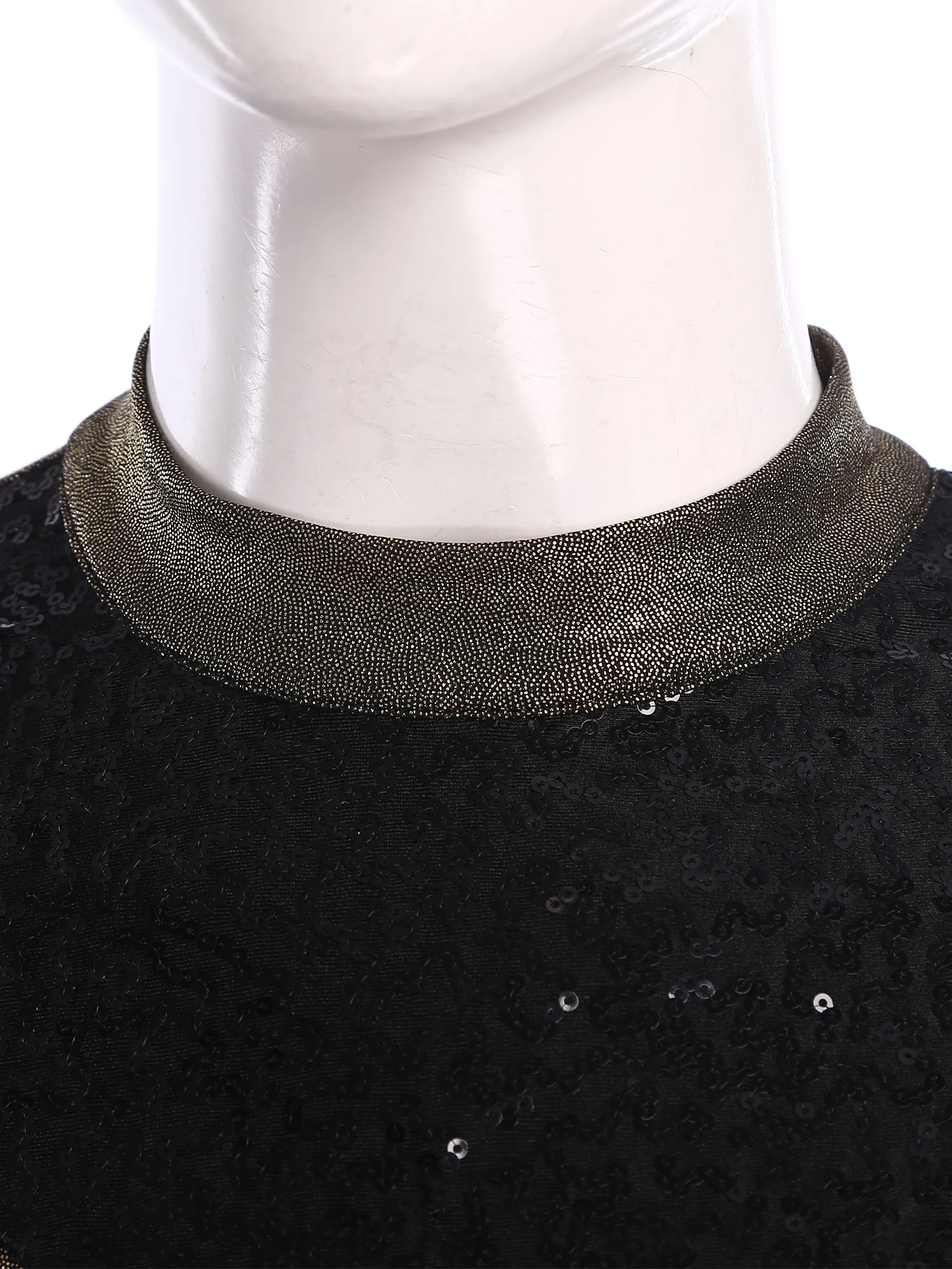 Asymmetrischer Damen-Body für lateinamerikanischen Tanz, rückenfrei, Boyshort, glänzende Pailletten, metallisch glänzendes Trikot, Chacha, Ballett, Ballsaal, Tanzkleidung