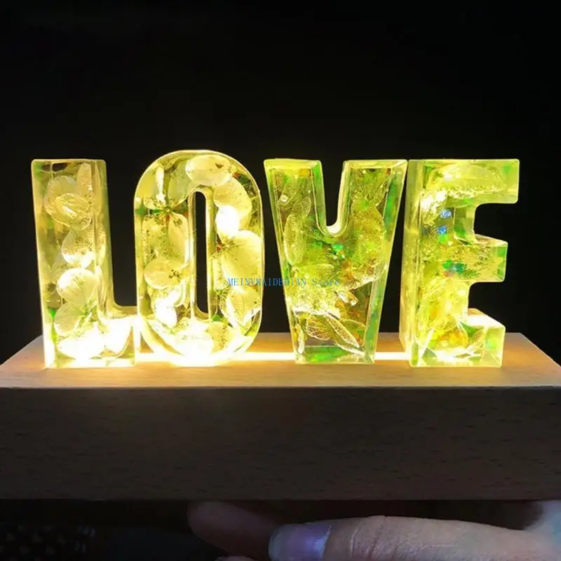 

C1FE Silicone Mold English Diy Jewelry Making Epoxy Resin Mold