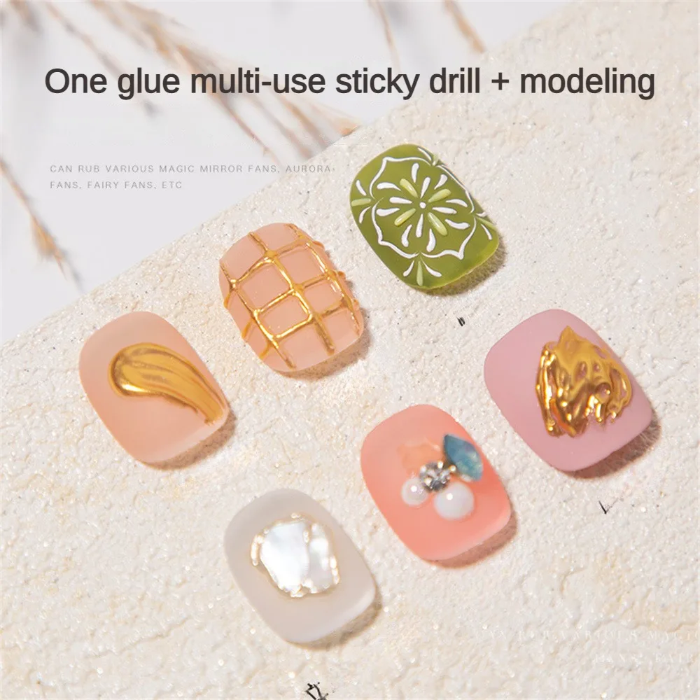 Plastic Glue Unique Formula Three-dimensional Shape Professional Nail Polish Set Rub Powder Glue Nail Glue Popular Nail Polish