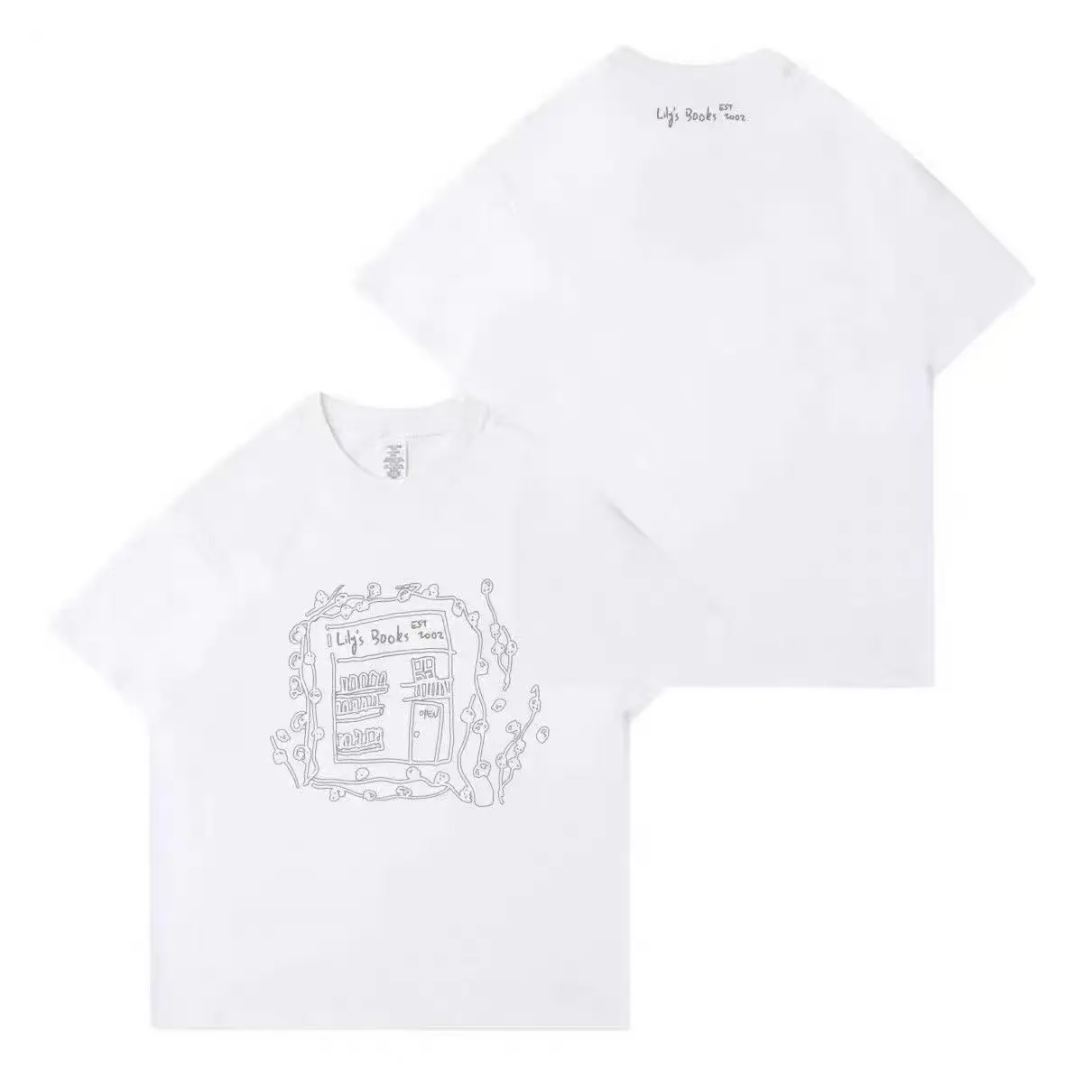 NMIXX LILY Artist Label Merchandise  Same Style Print Fan Support Pure Cotton  Outer Wear  Short-Sleeve T-Shirt