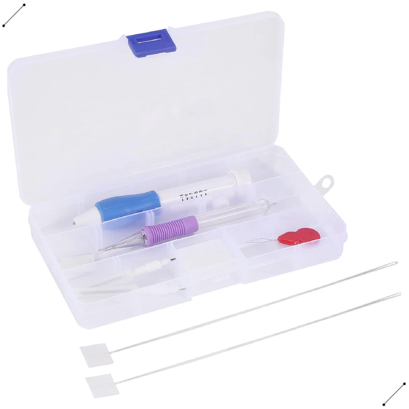 Embroidery Stitching Punch Needle Set Embroidery Pen With Plastic Box For Embroidery Threaders DIY Sewing, 3 Sizes