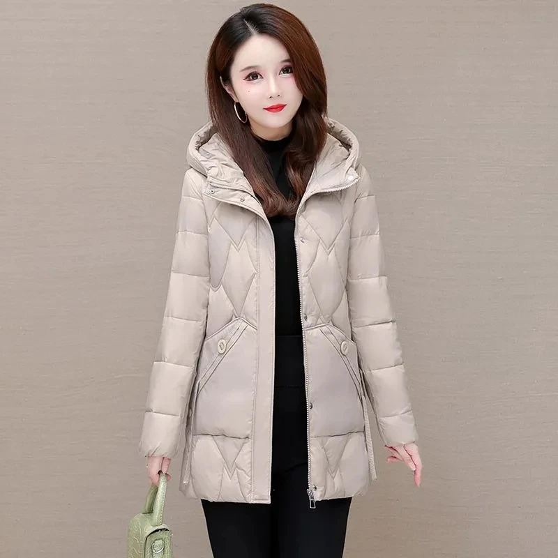 2023 Winter Women Jacket Warm Parkas Female Thicken Coat Cotton Padded Long Hooded Outwear Casual Loose Women Snow Parka Jackets