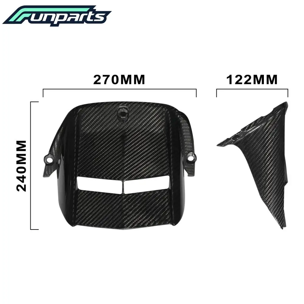 Funparts Motorcycles Rear Fender Carbon Fiber Mudguard Cover Wheel Protection Durable For YAMAHA YZF R6 2017-2025 Dirt Pit Bike