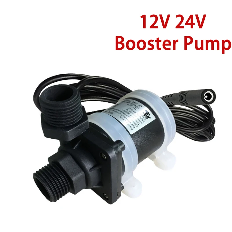 

12V 24V DC Water Pump Brushless Silent 4 Point Threaded Type Solar Water Heater Water Pump Floor Heating Shower Booster Pump