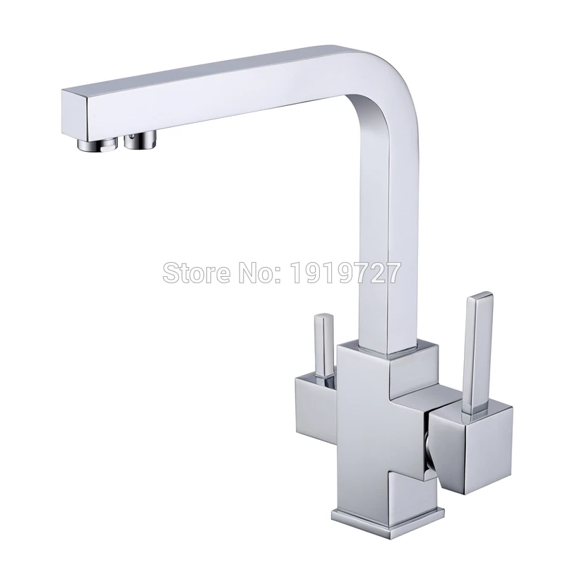 Vidric Brass Unique Design High Quality Crane Tri Flow Ro Water 3 Way Double Function Filler Mixer Tap For Water Filter Kitchen