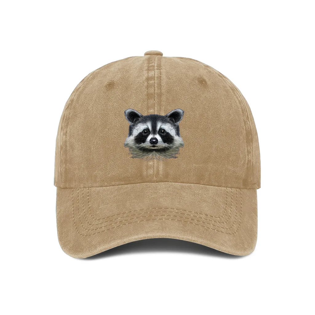 Racoon Unisex Baseball Caps For Washed Hat Fashion Snapback Summer Sunscreen Sun Hats Outdoor Sports Golf Cap