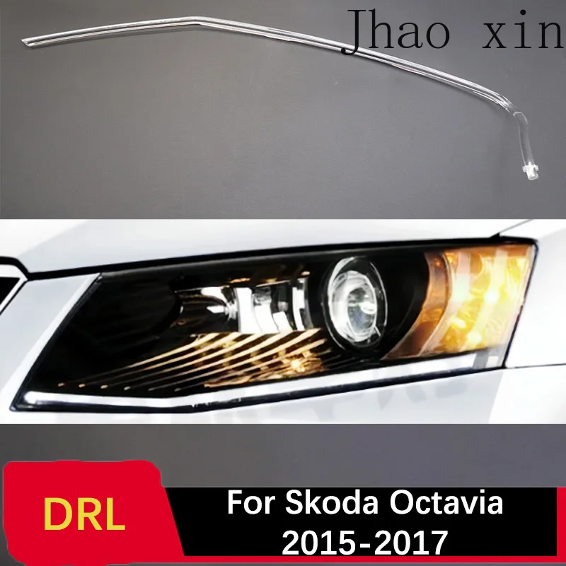 

DRL Lamp Suitable for Skoda Octavia Ballast 15-2017 Car Headlights DRL Light Tube Angel Eye White Light Module Light Guide Strip