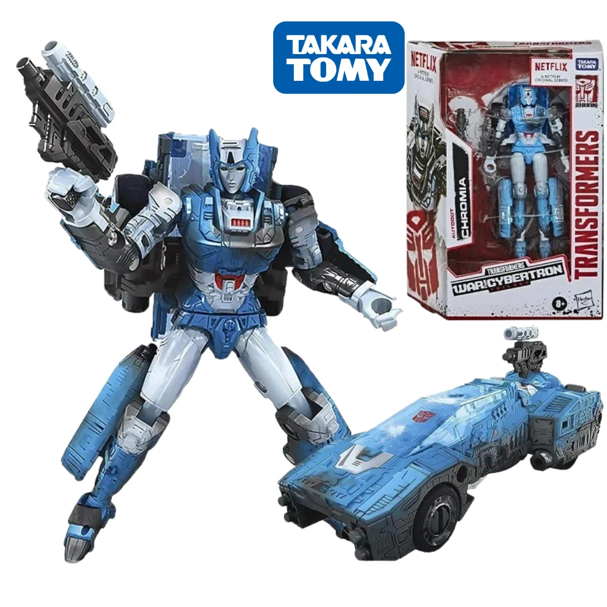 

In Stock Takara Tomy Transformers Netflix Series Generations War for Cybertron: Trilogy Chromia Deluxe Action Figure Collection