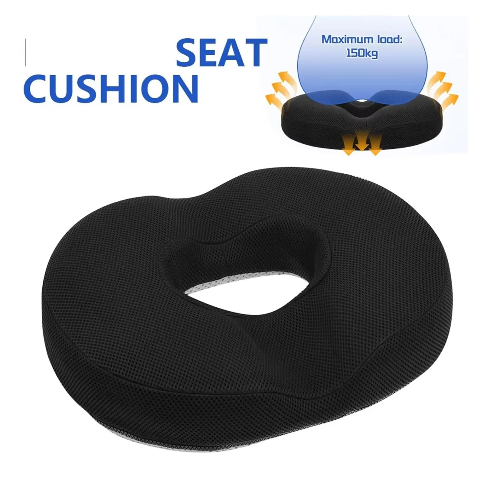 Donut Pillow Seat Cushion for Hemorrhoids, Sciatica, and Coccyx Relief - Memory Foam Cushion for Office Workers and Drivers