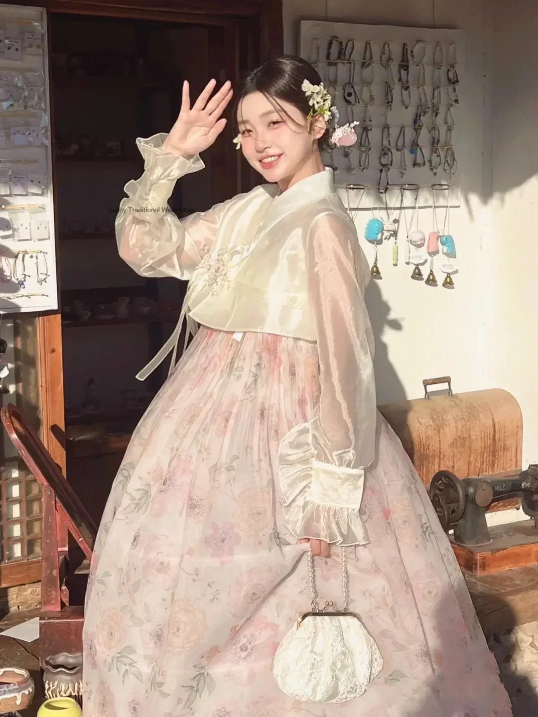 Tradycyjna odzież koreańska sukienka Hanbok koreańska damska festiwalowa w stylu narodowym Cosplay pałacowa sukienka zestaw do fotografii podróży