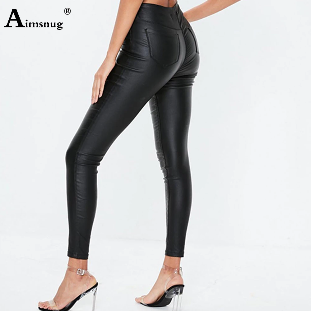 2025 Women Fashion PU Leather Trousers High Waist Skinny Pencil Pants Ladies Multi-Zippers Hotpants Sexy Faux Leather Pant New